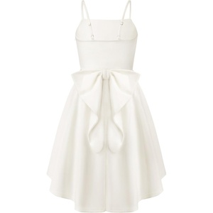 GRACE KARIN Girls Formal Party Dress Bow Back High Low Birthday Graduation Dance Flower Girl Bridesmaid Wedding 7-14(Ivory)