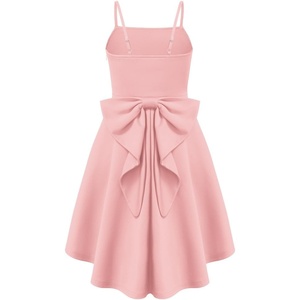 GRACE KARIN Girls Formal Party Dress Bow Back High Low Birthday Graduation Dance Flower Girl Bridesmaid Wedding 7-14(Pink)