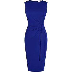 GRACE KARIN Women Bodycon Work Dress,Church Pencil Business Dresses,Sleeveless Sheath Cocktail Dresses Knee Length(Royal Blue)