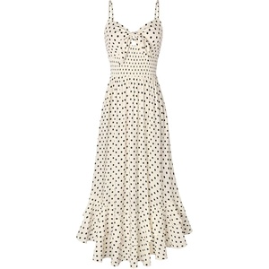 GRACE KARIN Womens Maxi Floral Sundresses Summer Beach Boho Dress Spaghetti Strap Dresses Casual Fashion Clothes with Pockets(Polka Dots)