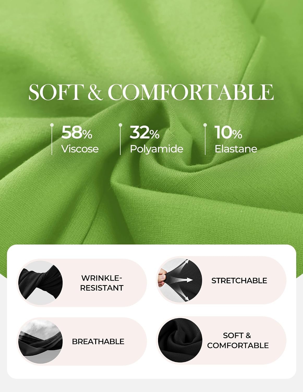 image:imageGRACE KARIN Womens 2026 Summer Short Sleeve Tops Dressy Casual Peplum Shirts Outfit Tunic Blouses Trendy Fashion ClothesBright Green