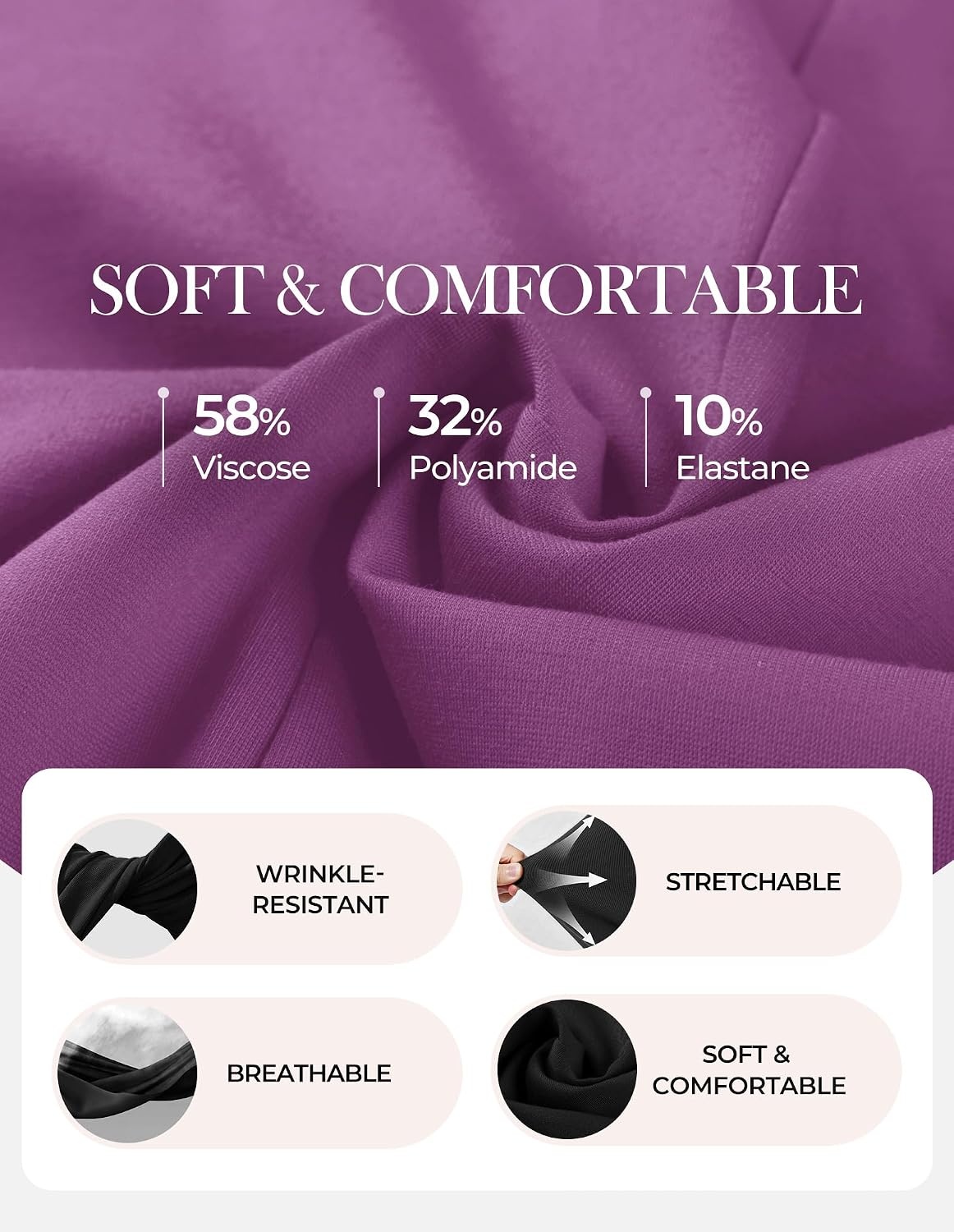image:imageGRACE KARIN Womens 2026 Summer Short Sleeve Tops Dressy Casual Peplum Shirts Outfit Tunic Blouses Trendy Fashion ClothesDeep Purple