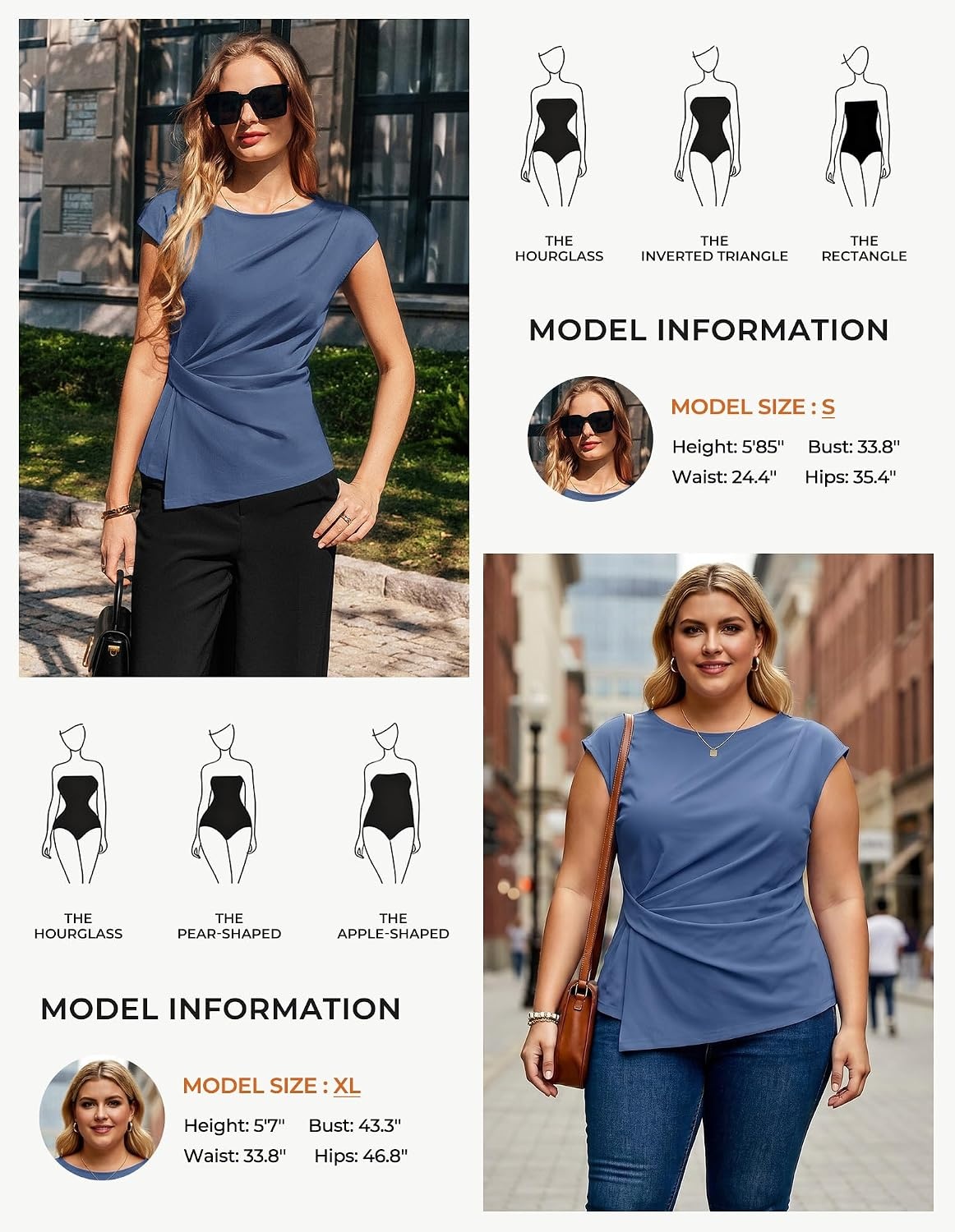 image:imageGRACE KARIN Womens 2026 Summer Short Sleeve Tops Dressy Casual Peplum Shirts Outfit Tunic Blouses Trendy Fashion ClothesDenim Blue