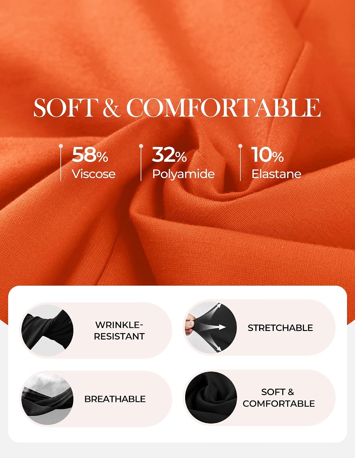 image:imageGRACE KARIN Womens 2026 Summer Short Sleeve Tops Dressy Casual Peplum Shirts Outfit Tunic Blouses Trendy Fashion ClothesOrange