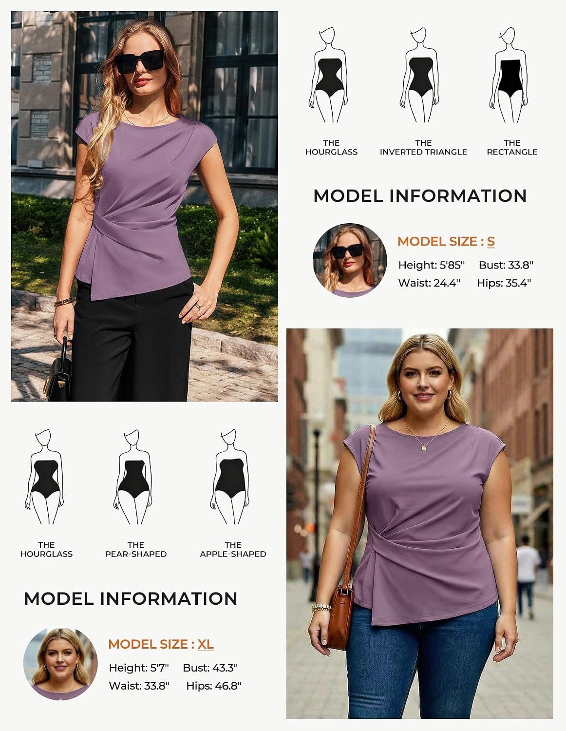 image:imageGRACE KARIN Womens 2026 Summer Short Sleeve Tops Dressy Casual Peplum Shirts Outfit Tunic Blouses Trendy Fashion ClothesPurple