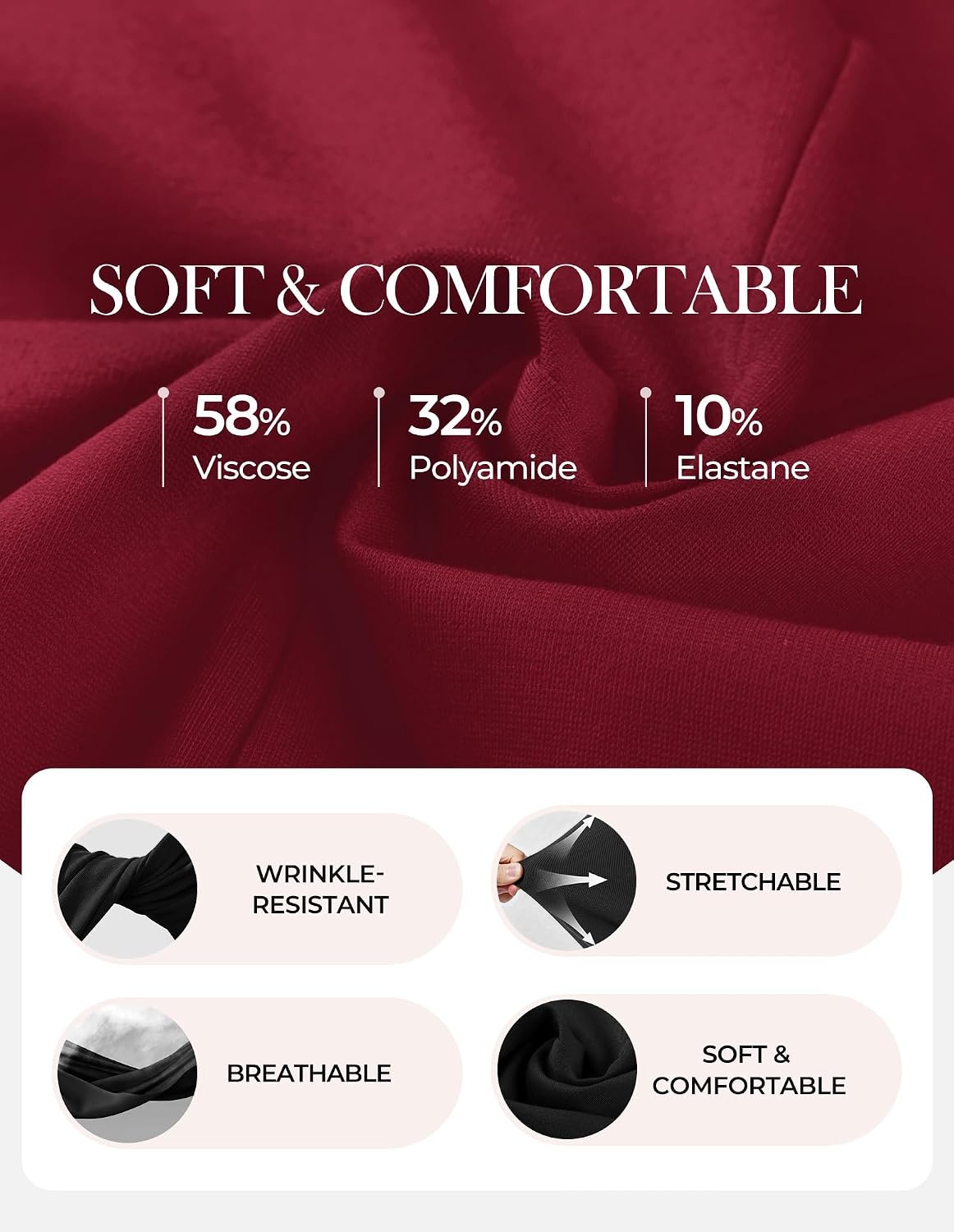 image:imageGRACE KARIN Womens 2026 Summer Short Sleeve Tops Dressy Casual Peplum Shirts Outfit Tunic Blouses Trendy Fashion ClothesWine Red