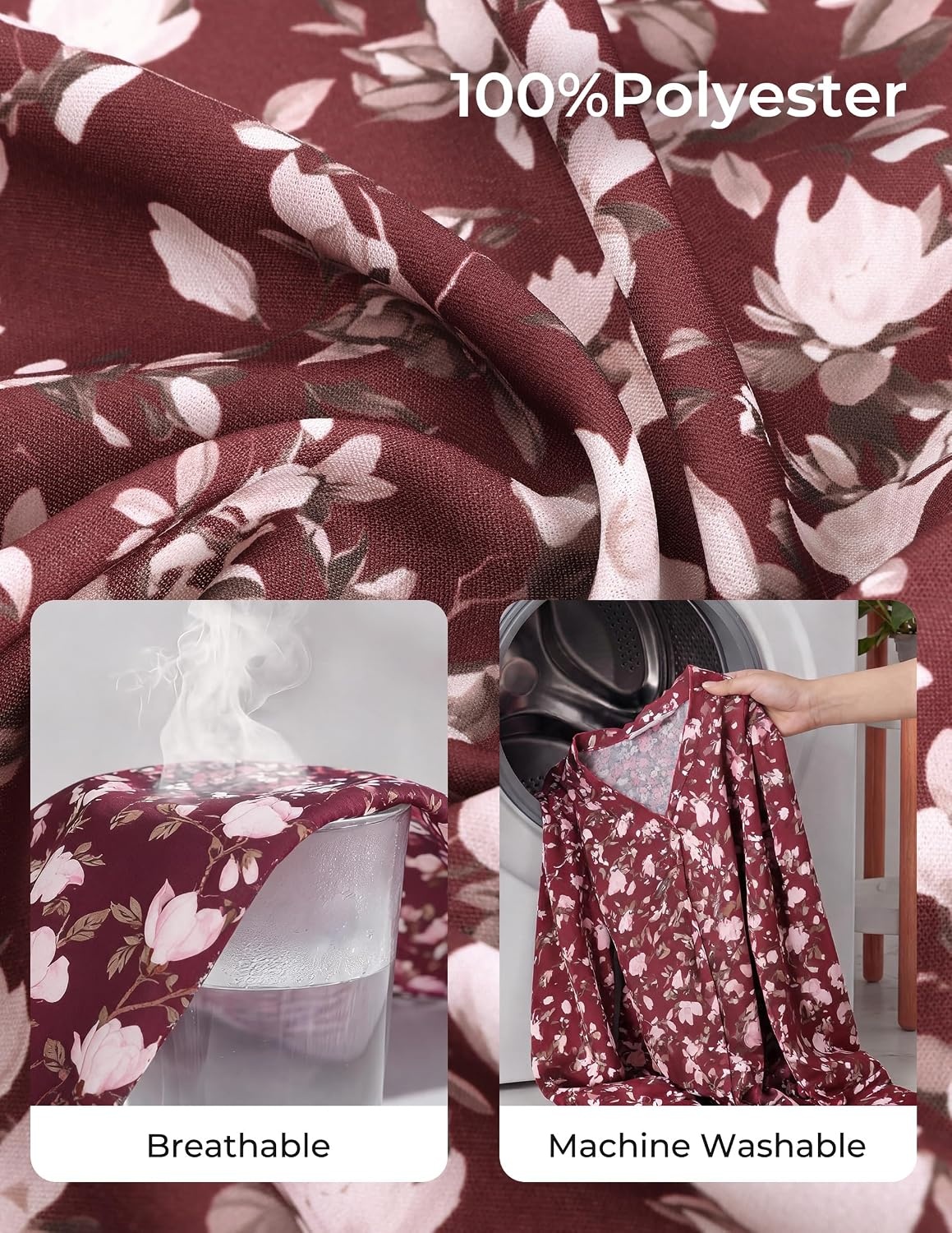 image:imageGRACE KARIN Womens Boho Floral Tops 2026 Fall Button Down Long Sleeve Blouses Dressy Casual V Neck Work Trendy ShirtsBrown White Floral