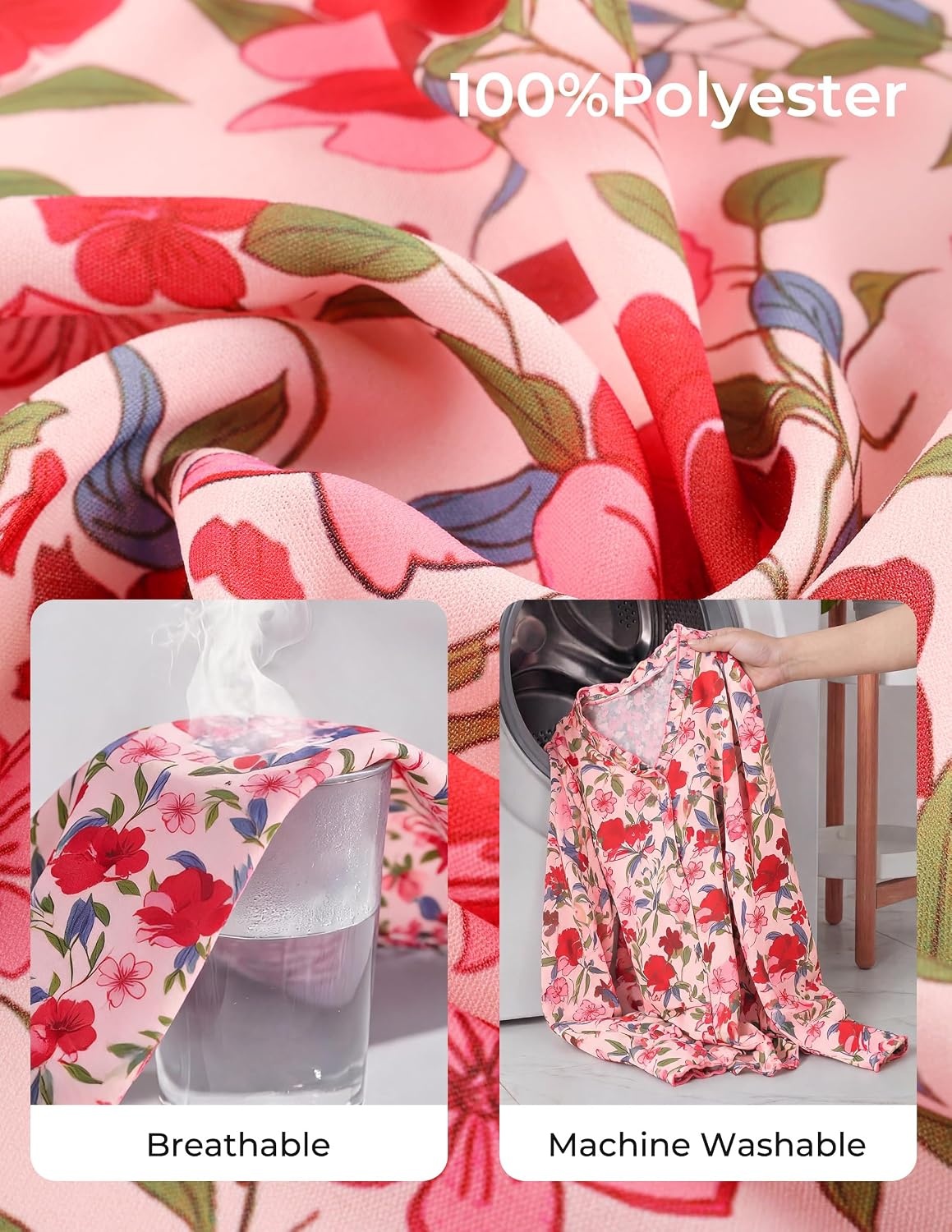 image:imageGRACE KARIN Womens Boho Floral Tops 2026 Fall Button Down Long Sleeve Blouses Dressy Casual V Neck Work Trendy ShirtsRed Pink Floral