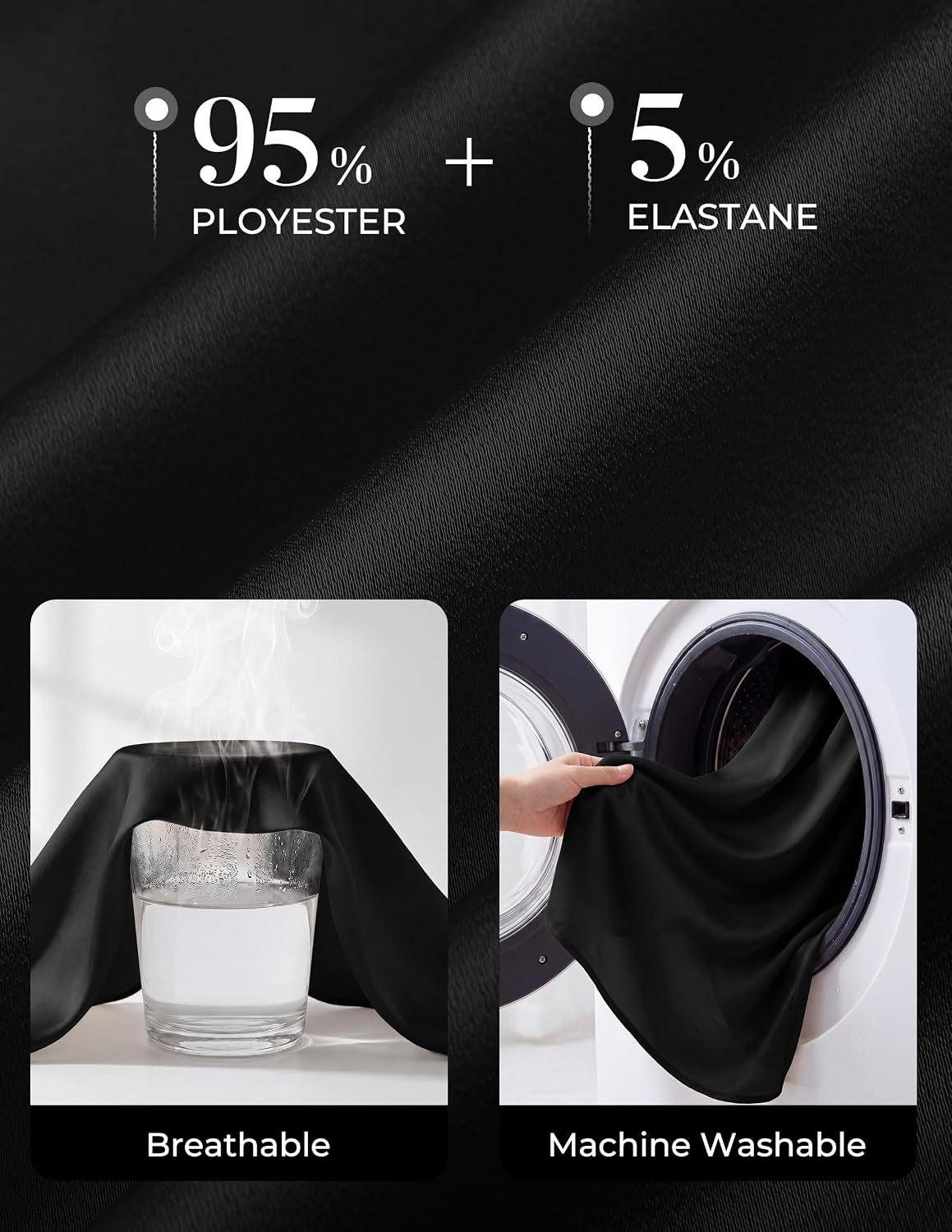 image:imageGRACE KARIN Womens Business Casual Tops Long Sleeve Work Satin Blouses Dressy V Neck Silk Shirts Fall Trendy OutfitsBlack