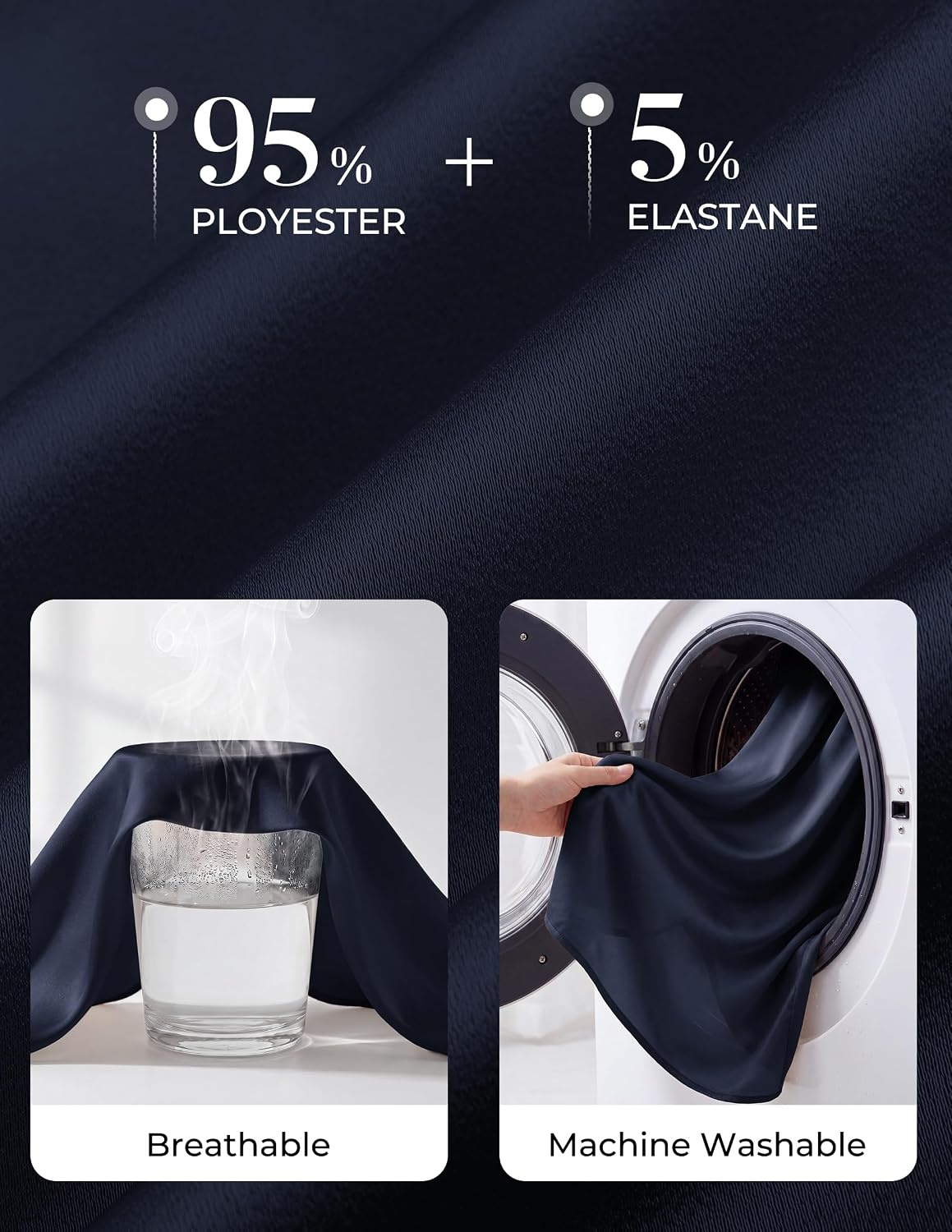 image:imageGRACE KARIN Womens Business Casual Tops Long Sleeve Work Satin Blouses Dressy V Neck Silk Shirts Fall Trendy OutfitsNavy Blue