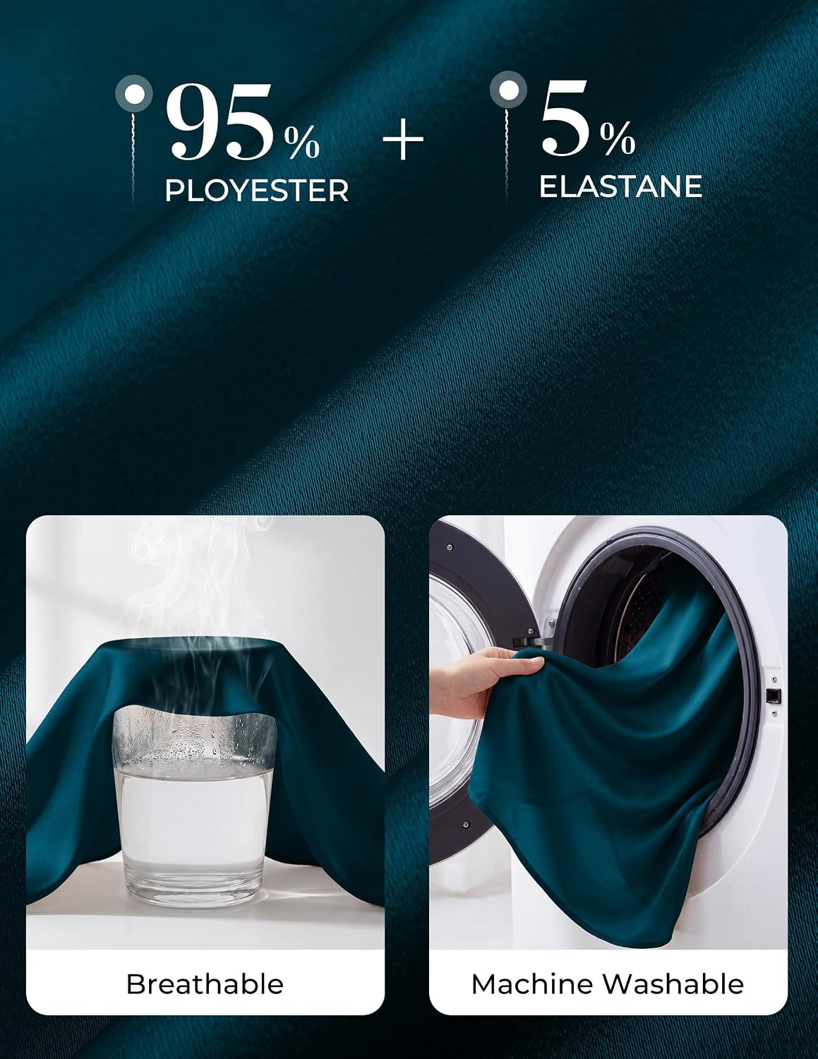 image:imageGRACE KARIN Womens Business Casual Tops Long Sleeve Work Satin Blouses Dressy V Neck Silk Shirts Fall Trendy OutfitsPeacock Blue