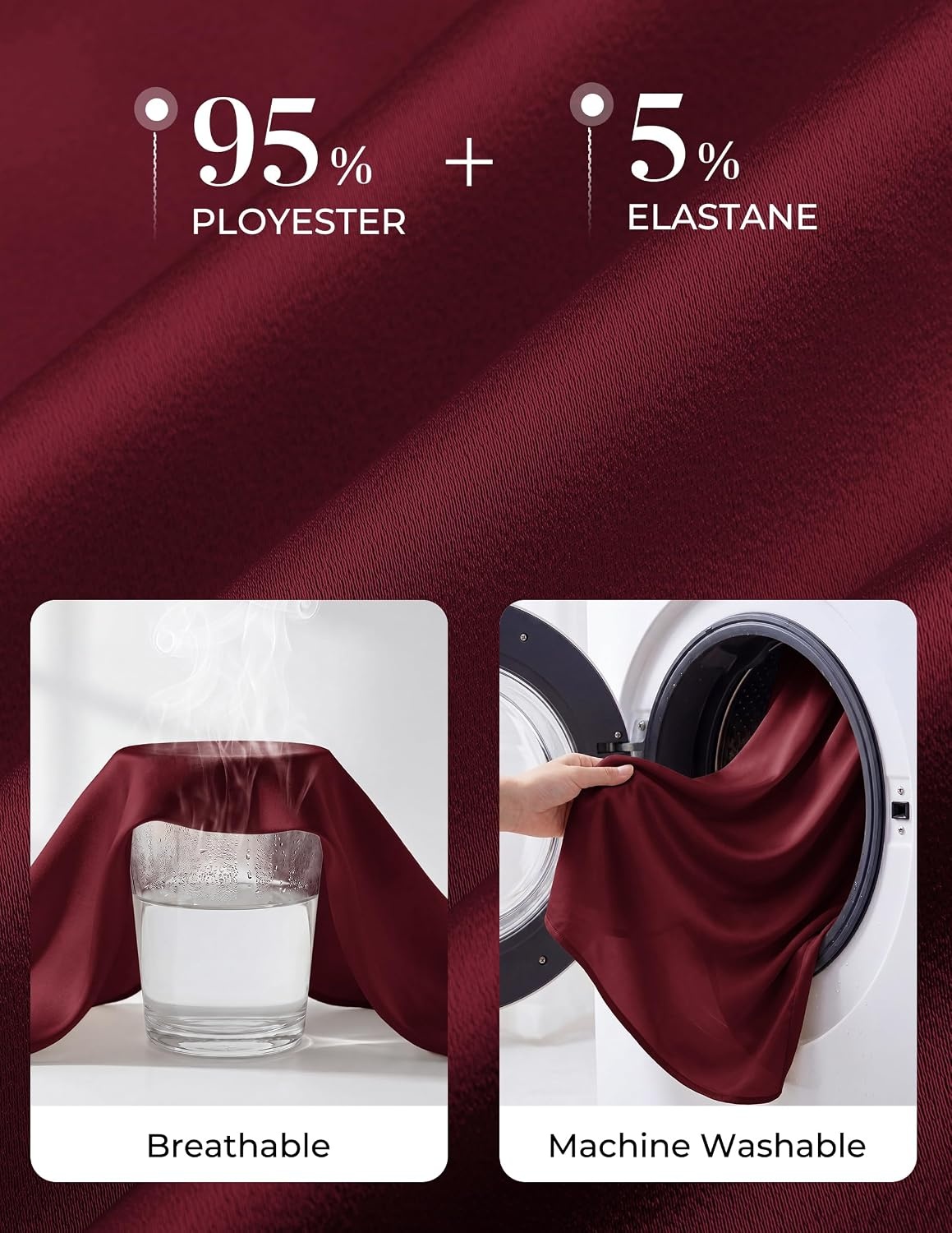 image:imageGRACE KARIN Womens Business Casual Tops Long Sleeve Work Satin Blouses Dressy V Neck Silk Shirts Fall Trendy OutfitsWine Red