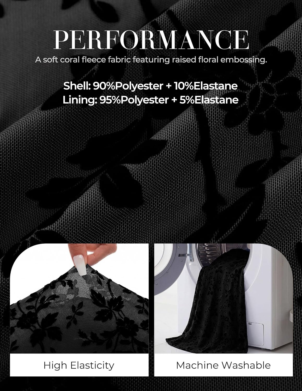 image:imageGRACE KARIN Womens Floral Long Sleeve DressesFormal Bodycon Wedding Guest DressV Neck Mesh Cocktail Maxi DressesBlack