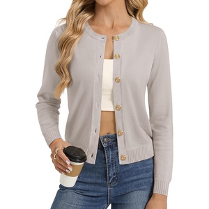 GRACE KARIN Womens Cropped Cardigan Sweater Wool Button Up Sweaters Soft Fall Fashion Outfits Clothes Trendy 2026(Light Camel)