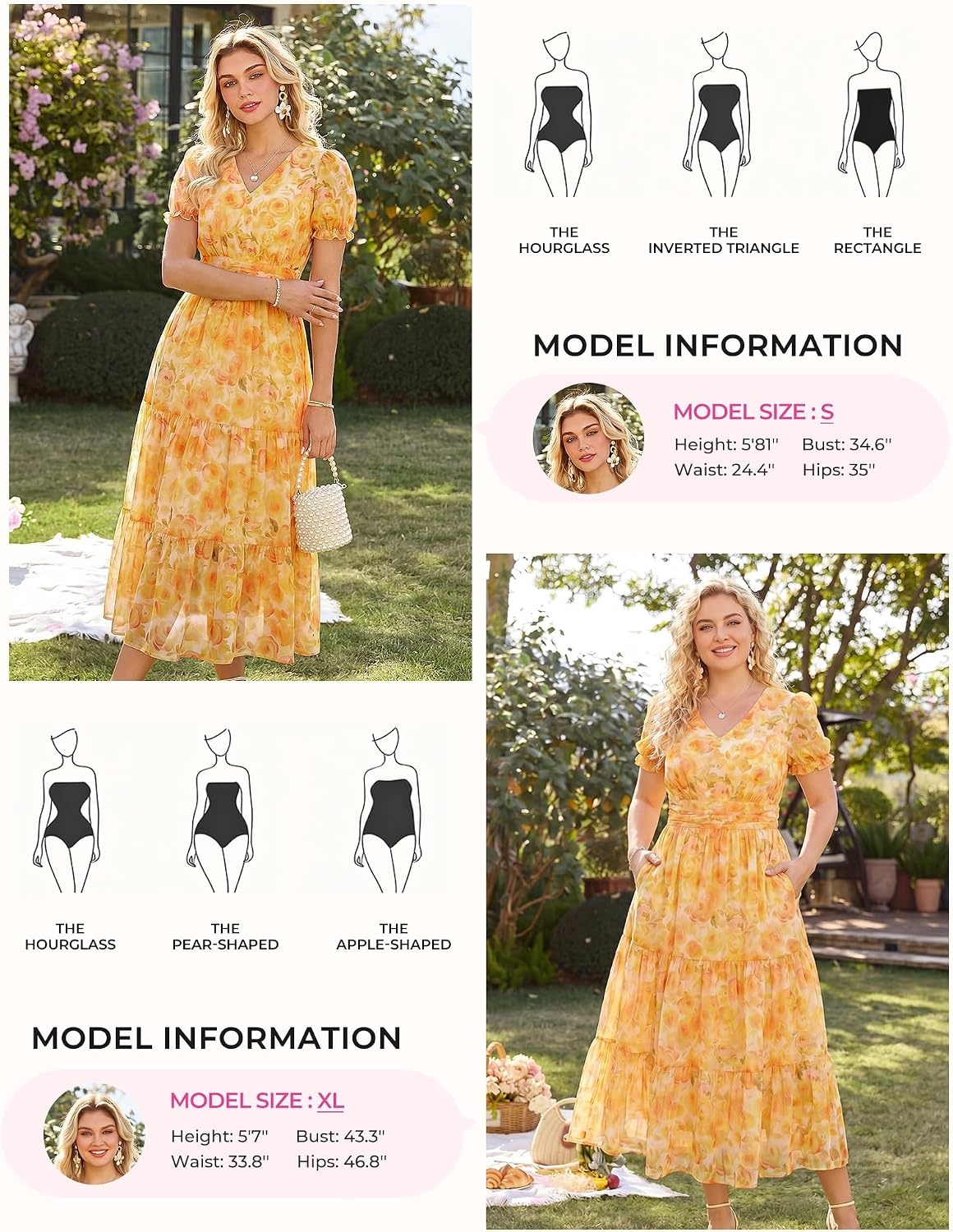 image:imageGRACE KARIN Womens 2026 Summer Wedding Guest Maxi Dresses Floral V Neck Short Sleeve Elegant Flowy Formal Dress with PocketsFloral Yellow