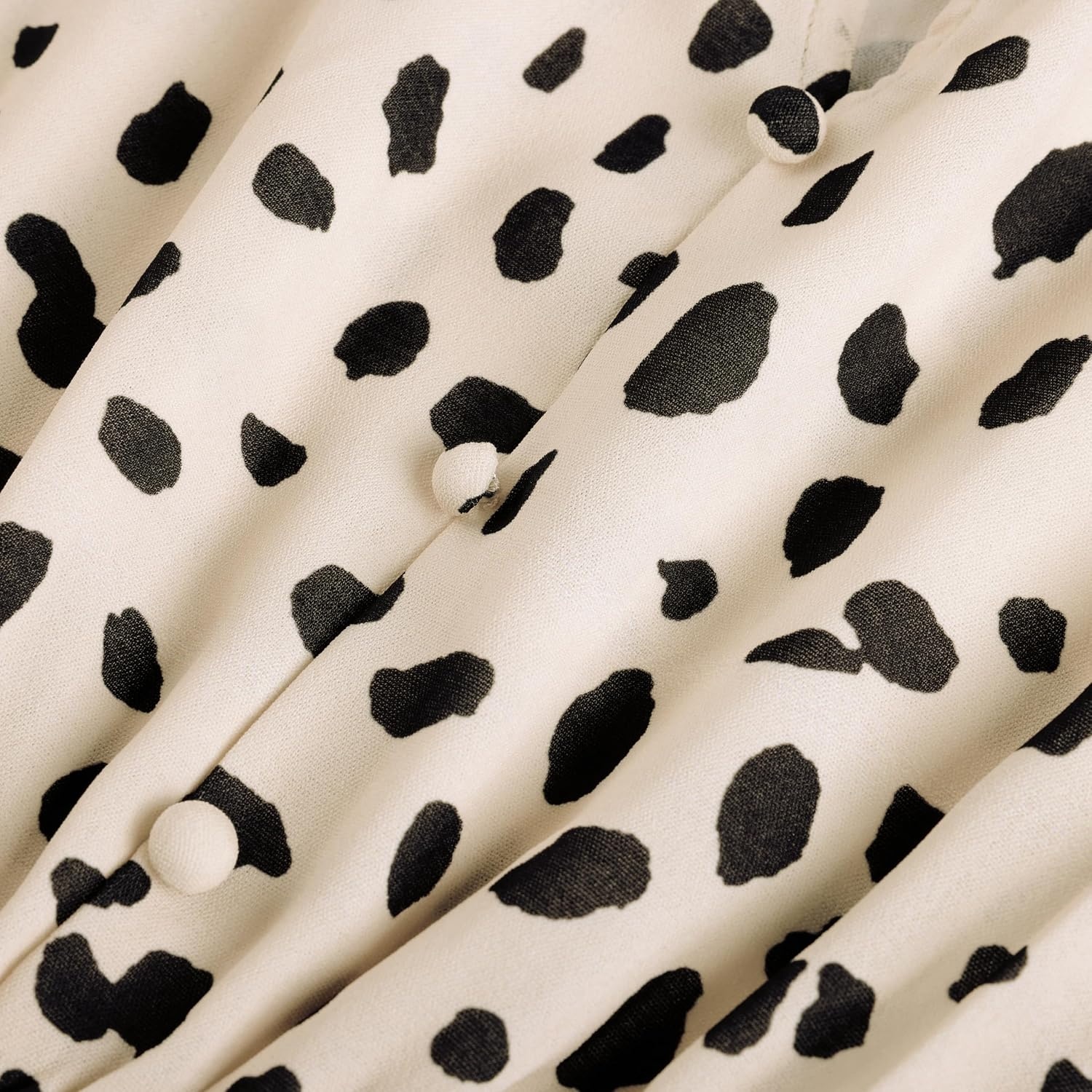 image:imageGRACE KARIN Womens Floral Maxi Dress 2026 Fall Long Sleeve V Neck Empire Waist A Line Flowy Dress with PocketOffwhite Polka Dots