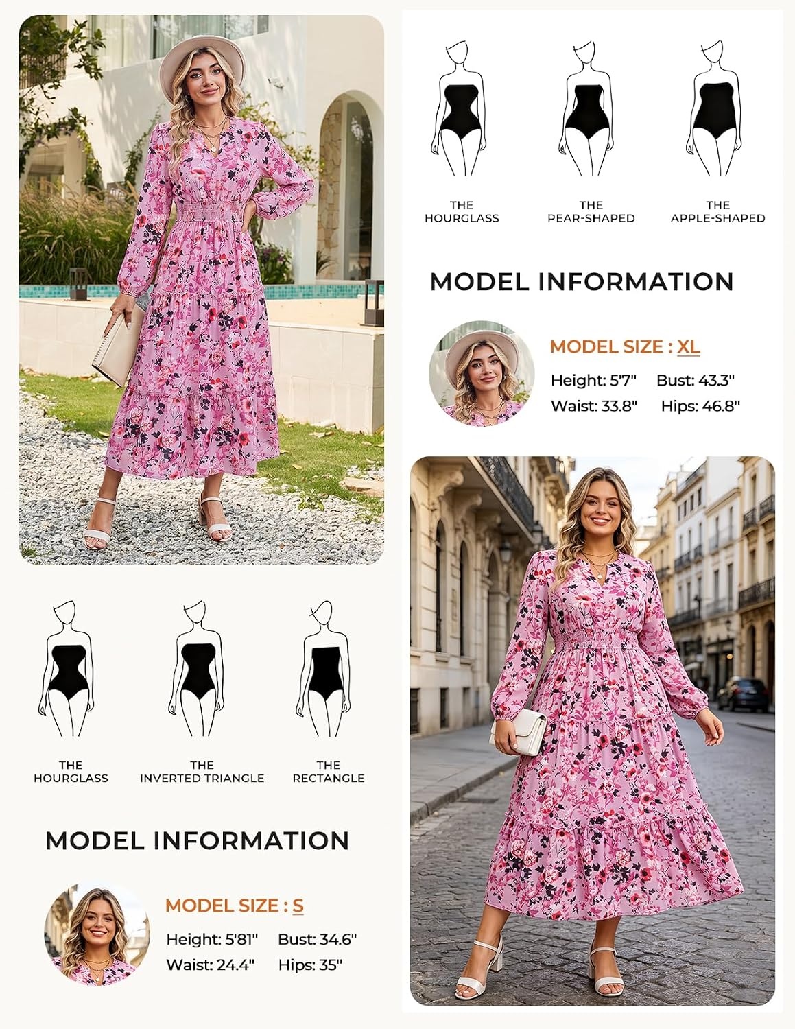 image:imageGRACE KARIN Womens Floral Maxi Dress 2026 Fall Long Sleeve V Neck Empire Waist A Line Flowy Dress with PocketPurple Floral