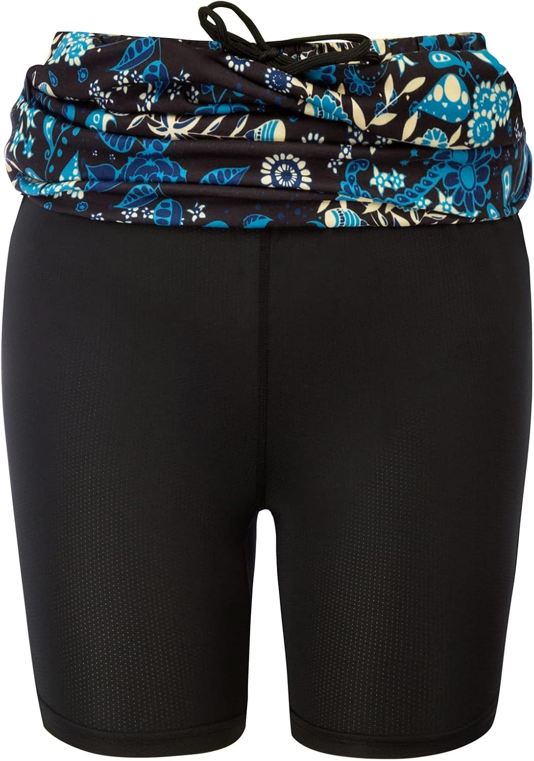 image:imageJACK SMITH Womens Stretchy Knee Length Skirts Athletic Skorts for Woman Drawstring Waist with Mesh Shorts PocketsBlue Flower Patterns