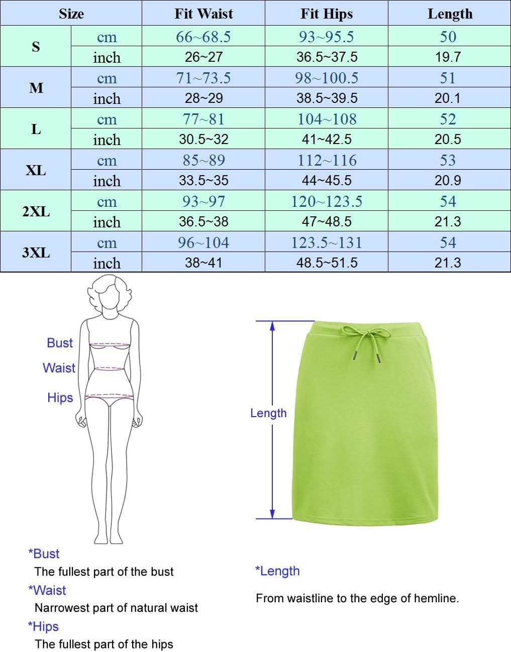 image:imageJACK SMITH Womens Stretchy Knee Length Skirts Athletic Skorts for Woman Drawstring Waist with Mesh Shorts PocketsNavy Blue