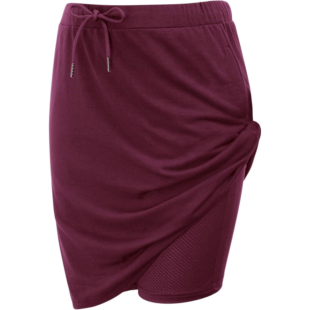 image:imageJACK SMITH Womens Stretchy Knee Length Skirts Athletic Skorts for Woman Drawstring Waist with Mesh Shorts PocketsDark Red
