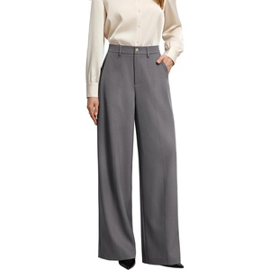 GRACE KARIN Womens Wide Leg Dress Pants,2026 Fall High Waisted Trousers with Pockets, Business Office Work Slacks Outfit(Grey)