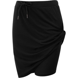 JACK SMITH Women’s Stretchy Knee Length Skirts Athletic Skorts for Woman Drawstring Waist with Mesh Shorts Pockets(Black)