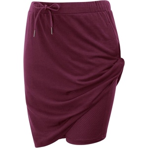 JACK SMITH Women’s Stretchy Knee Length Skirts Athletic Skorts for Woman Drawstring Waist with Mesh Shorts Pockets(Dark Red)