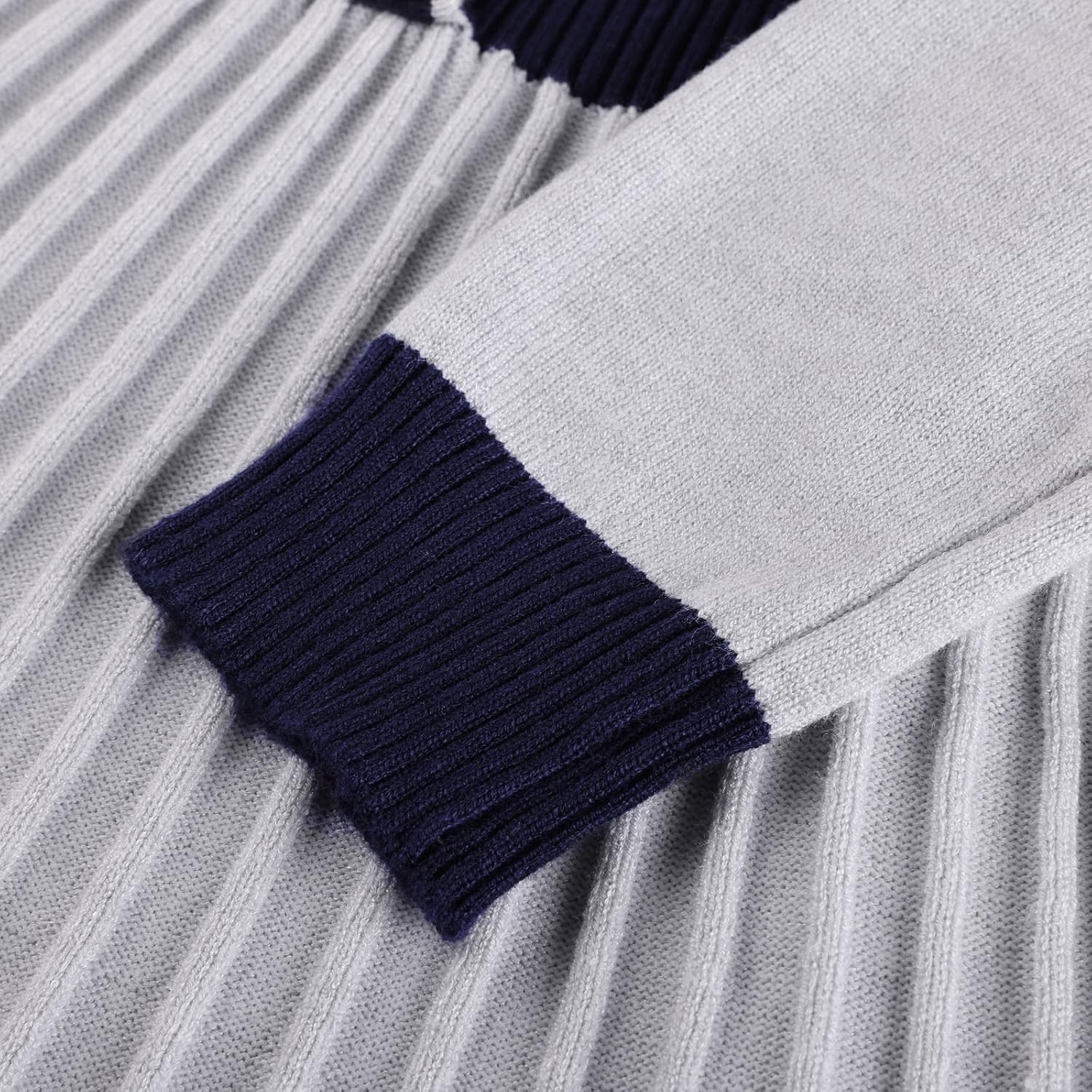 image:imageGRACE KARIN Girls Sweater Fall Dress Long Sleeve Knit A Line Contrast Casual Winter Dresses 614YLight Gray