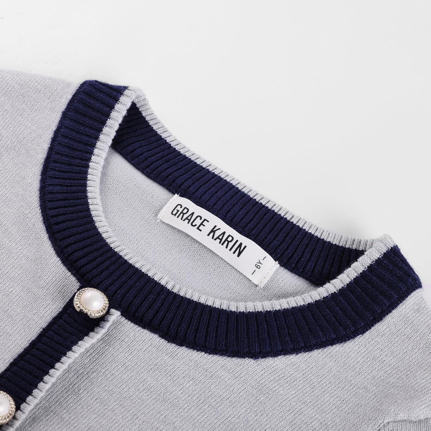 image:imageGRACE KARIN Girls Sweater Fall Dress Long Sleeve Knit A Line Contrast Casual Winter Dresses 614YLight Gray