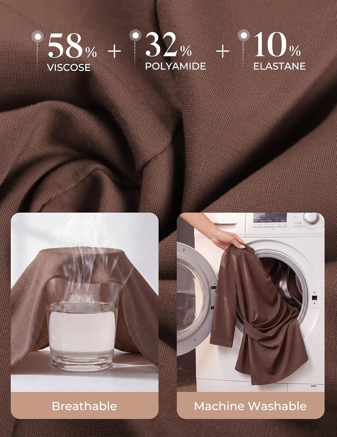image:imageGRACE KARIN Womens 2026 Summer Peplum Tops 34 Sleeve Dressy Casual Shirts Business Blouses Trendy Fashion ClothesCoffee