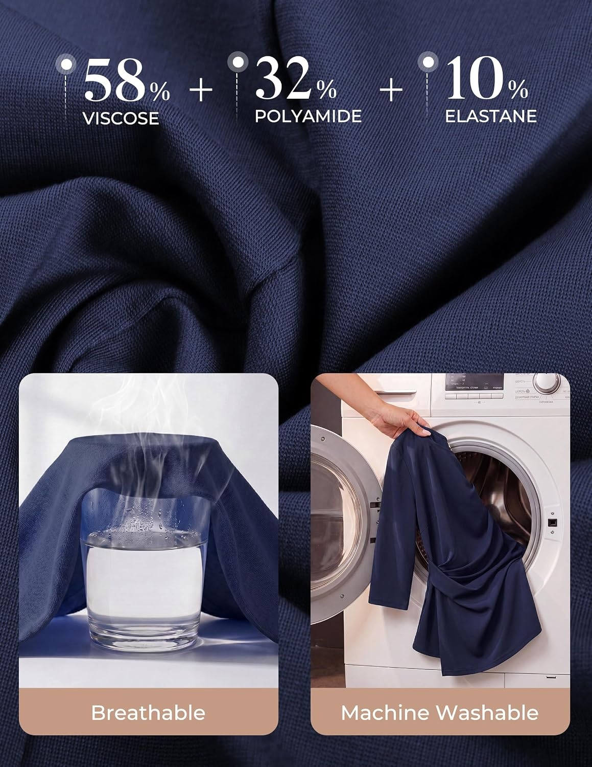 image:imageGRACE KARIN Womens 2026 Summer Peplum Tops 34 Sleeve Dressy Casual Shirts Business Blouses Trendy Fashion ClothesNavy Blue