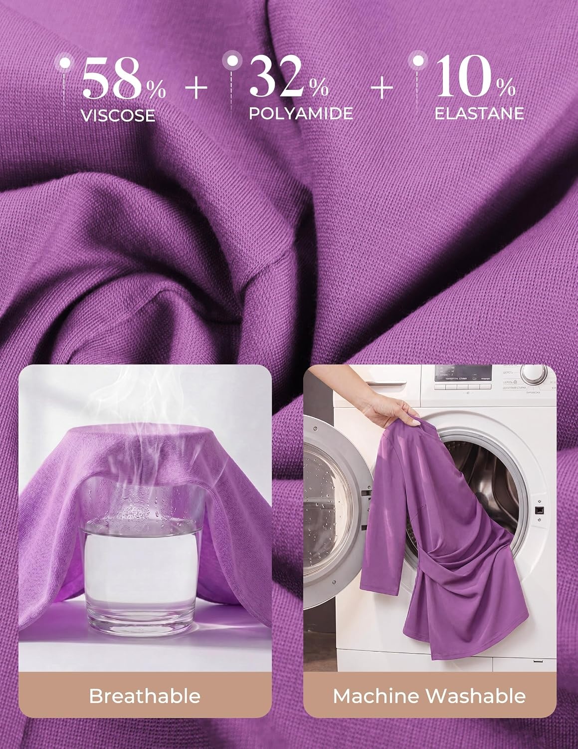 image:imageGRACE KARIN Womens 2026 Summer Peplum Tops 34 Sleeve Dressy Casual Shirts Business Blouses Trendy Fashion ClothesPurple