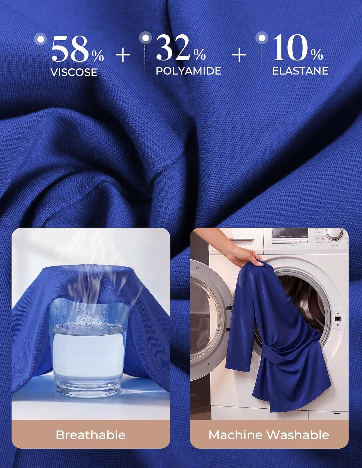 image:imageGRACE KARIN Womens 2026 Summer Peplum Tops 34 Sleeve Dressy Casual Shirts Business Blouses Trendy Fashion ClothesRoyal Blue