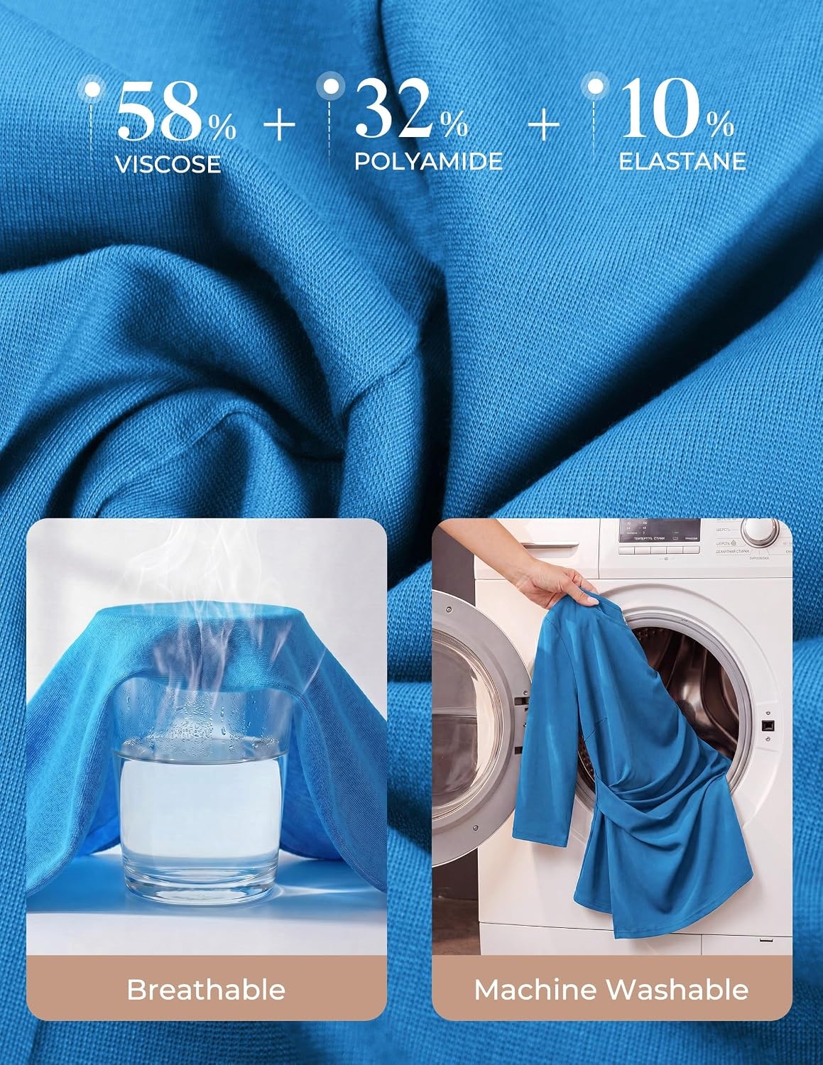 image:imageGRACE KARIN Womens 2026 Summer Peplum Tops 34 Sleeve Dressy Casual Shirts Business Blouses Trendy Fashion ClothesSky Blue