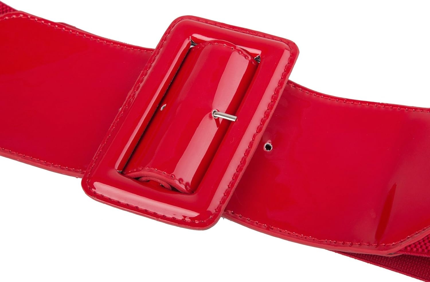 image:imageGRACE KARIN Womens Stretchy Belt 1950s 3 Inch Wide Elastic BeltsRed