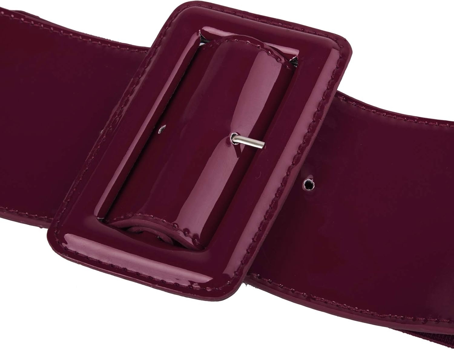 image:imageGRACE KARIN Womens Stretchy Belt 1950s 3 Inch Wide Elastic BeltsWine Red