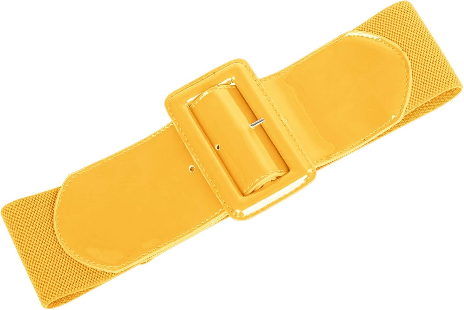 image:imageGRACE KARIN Womens Stretchy Belt 1950s 3 Inch Wide Elastic BeltsYellow