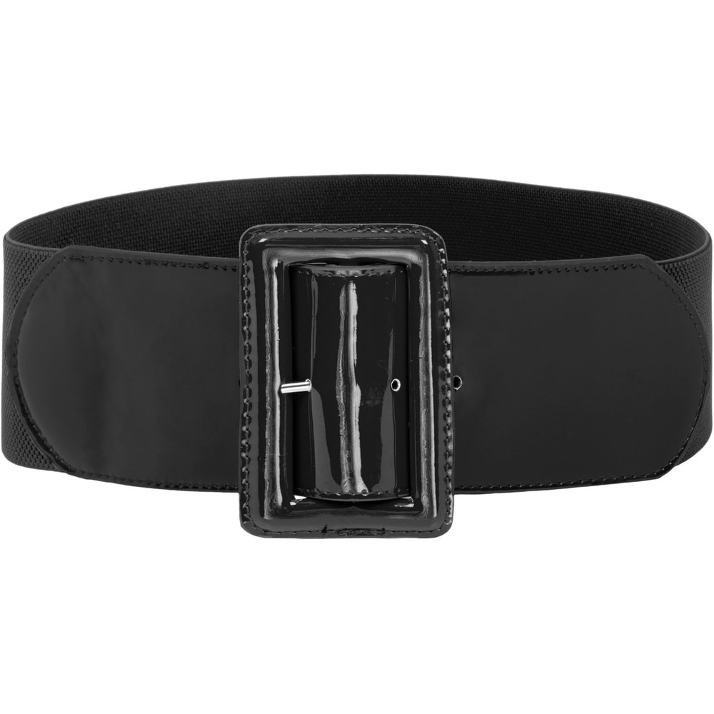 image:imageGRACE KARIN Womens Stretchy Belt 1950s 3 Inch Wide Elastic BeltsBlack