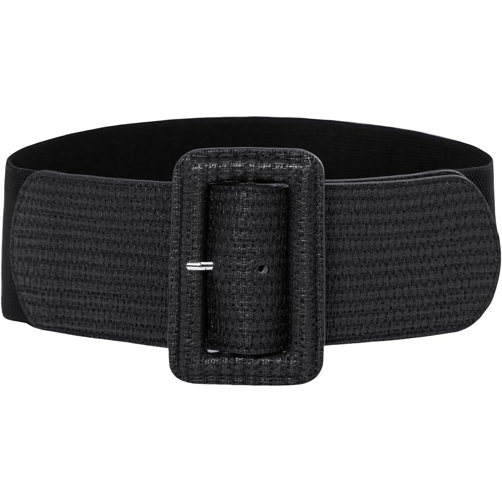 image:imageGRACE KARIN Womens Stretchy Belt 1950s 3 Inch Wide Elastic BeltsRetroblack
