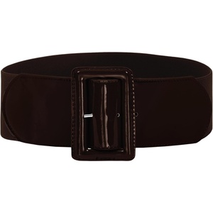 GRACE KARIN Women’s Stretchy Belt 1950s 3 Inch Wide Elastic Belts(Dark Brown)