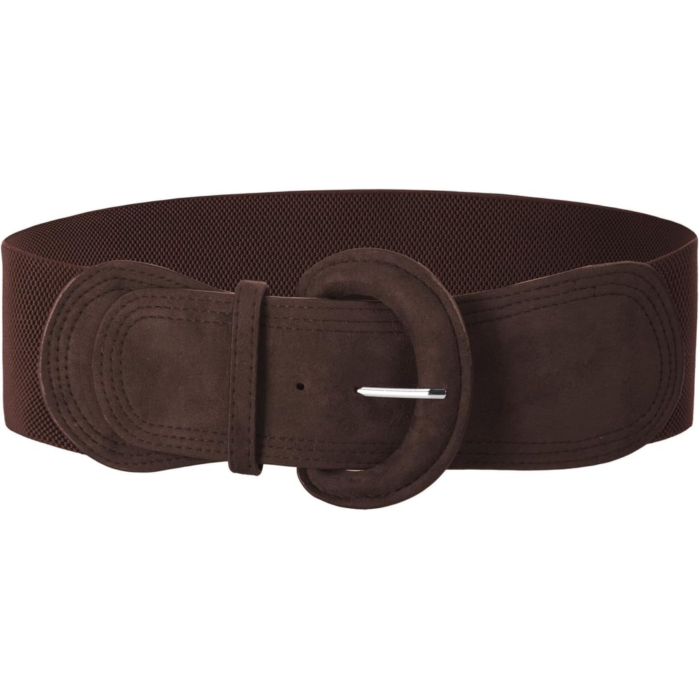 image:imageGRACE KARIN Belts for Women Suede Elastic Wide Belt Vintage Stretchy Chunky Buckle Belts SXXLSuedecoffee