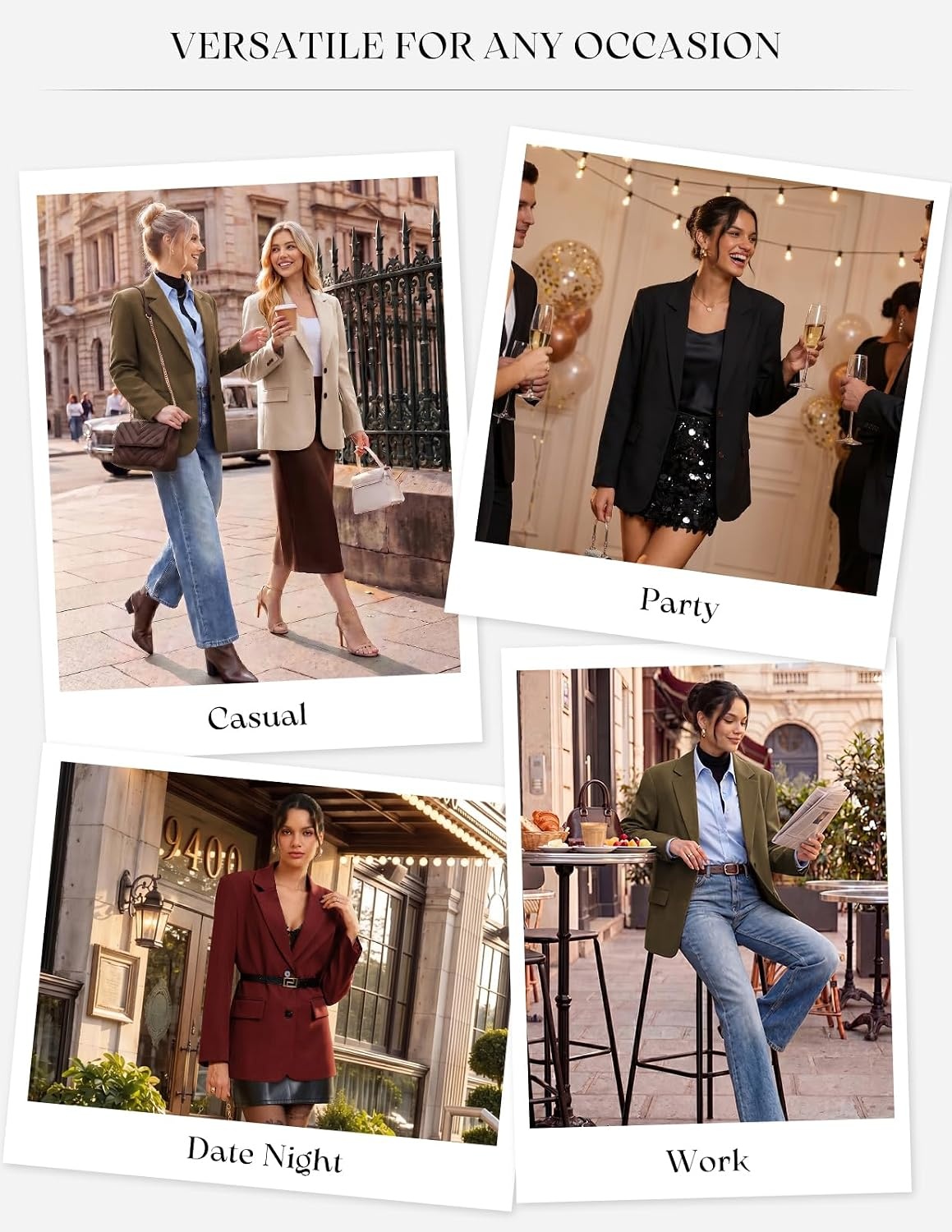 image:imageGRACE KARIN Womens Blazer Business Casual 2026 Fall Work Office Suit Jackets Long Sleeve Lapel Open Front with PocketsNavy