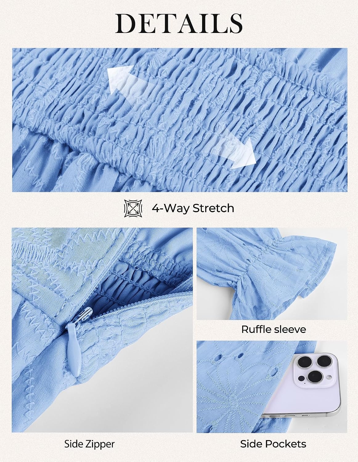 image:imageGRACE KARIN Womens Long Sleeve Cotton Eyelet Fall Maxi Dress 2026 Pockets V Neck A Line Embroidered Flowy Winter Fashion Clothes Outfits Funeral Church Wedding Guest Cocktail DressesLight Blue
