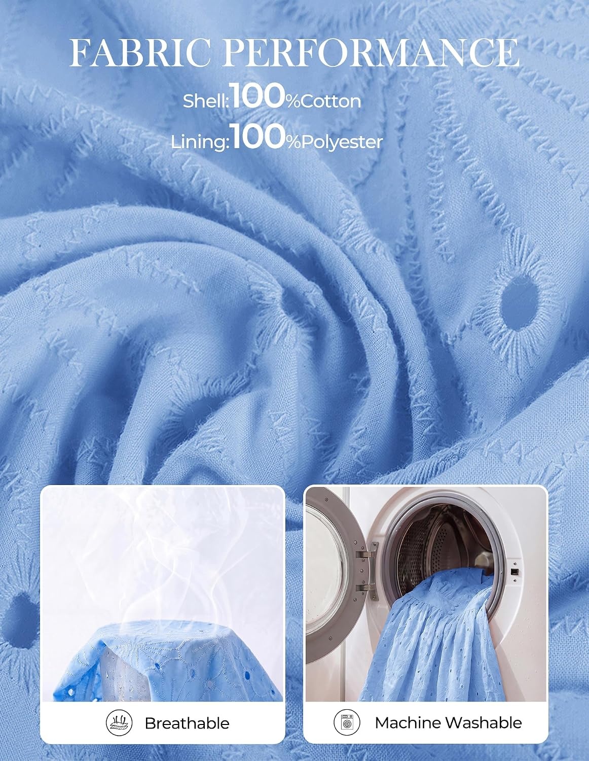 image:imageGRACE KARIN Womens Long Sleeve Cotton Eyelet Fall Maxi Dress 2026 Pockets V Neck A Line Embroidered Flowy Winter Fashion Clothes Outfits Funeral Church Wedding Guest Cocktail DressesLight Blue