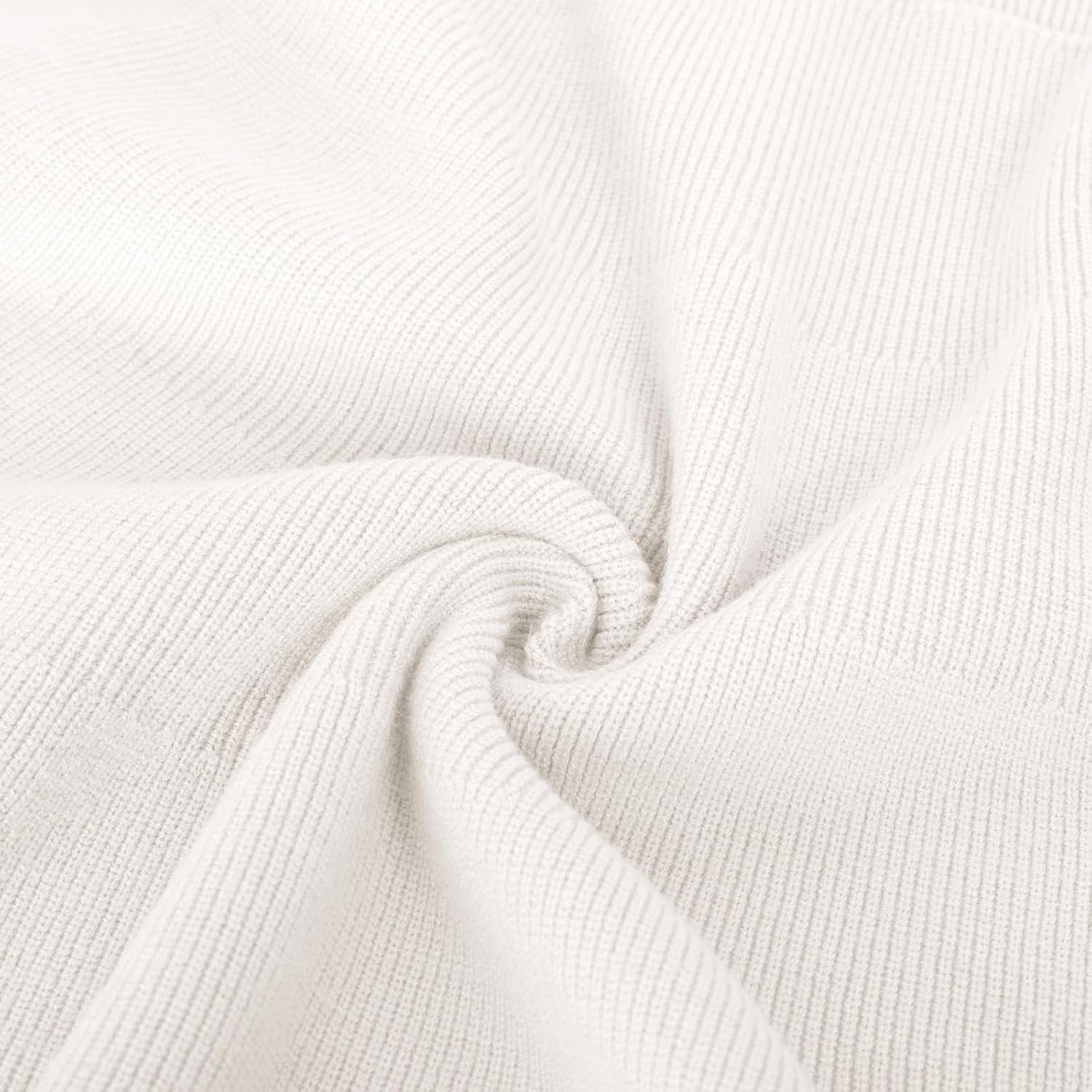 image:imageGRACE KARIN Girl Dress Long Sleeve Sweater Ruffle Button Front Knit Casual Fall Winter Dresses for Girls 512Ivory White