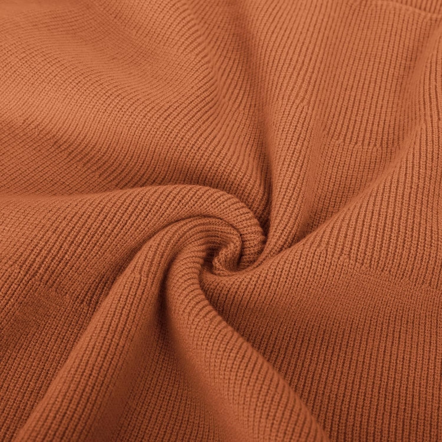 image:imageGRACE KARIN Girl Dress Long Sleeve Sweater Ruffle Button Front Knit Casual Fall Winter Dresses for Girls 512Pumpkin Orange