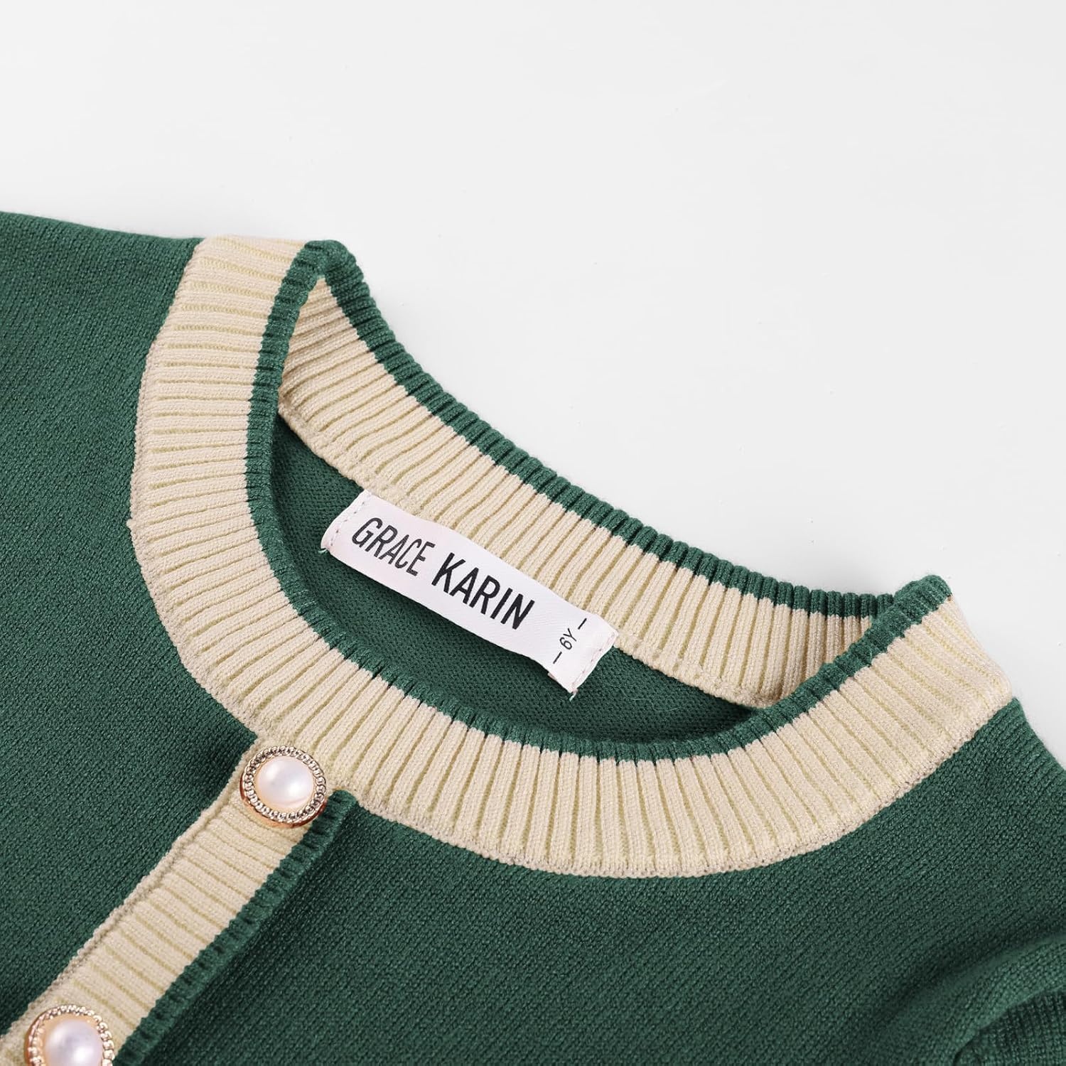 image:imageGRACE KARIN Girls Sweater Fall Dress Long Sleeve Casual Winter Dresses 616 Holiday School Birthday Church Party Elegant Preppy Color Block TweenEden Green