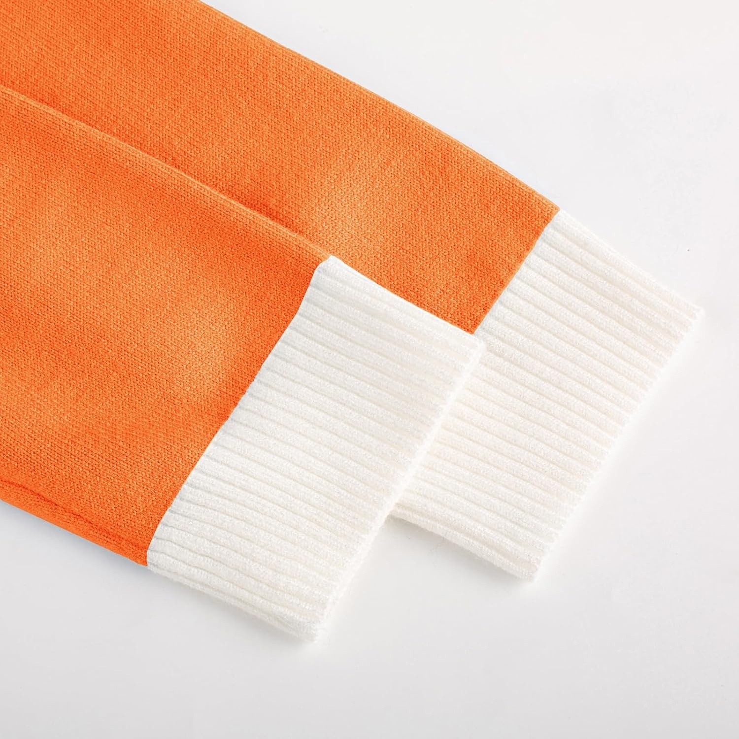 image:imageGRACE KARIN Girls Sweater Fall Dress Long Sleeve Casual Winter Dresses 616 Holiday School Birthday Church Party Elegant Preppy Color Block TweenOrange