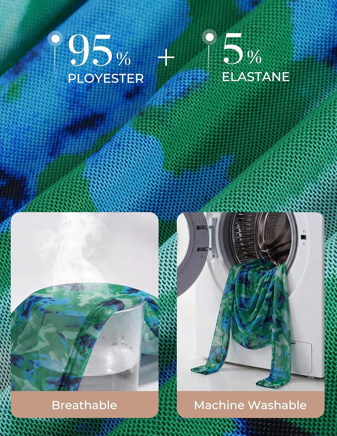 image:imageGRACE KARIN 2026 Womens Mesh Boho Tops Dressy Casual Blouses Fall Clothes Long Sleeve Shirts Floral Top Asymmetrical Ruched Slim Fit Going Out Y2k Fashion TrendyBlue Green