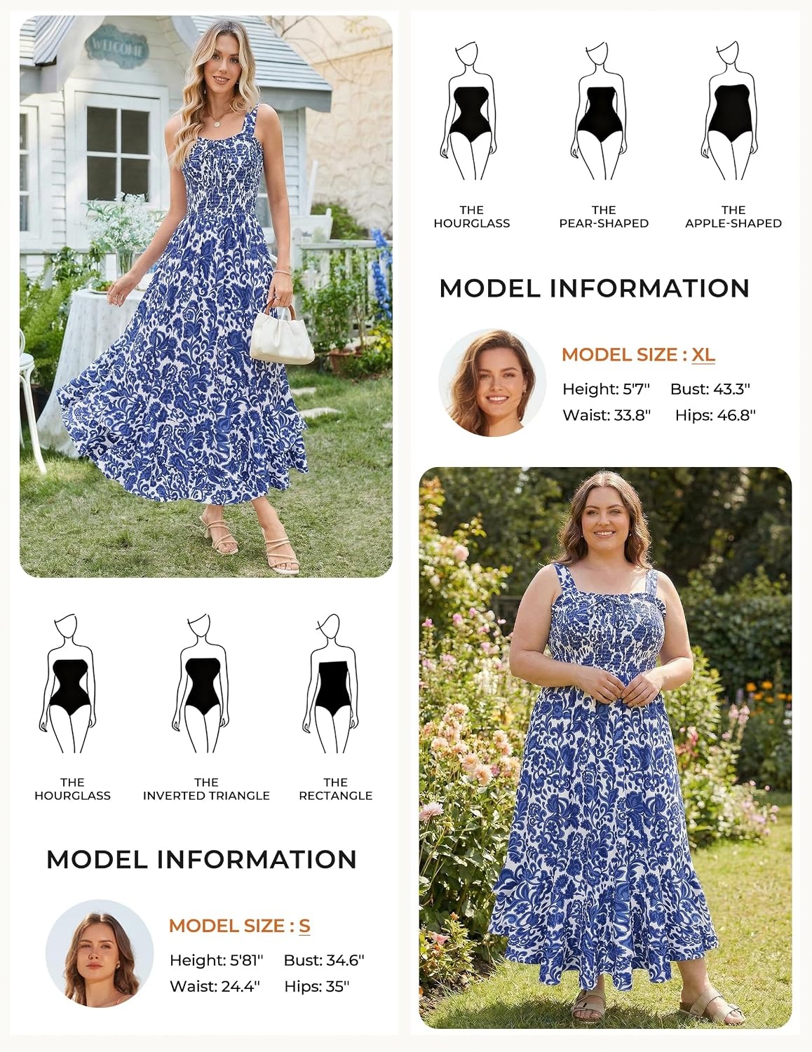 image:imageGRACE KARIN Womens 2026 Summer Floral Boho Dresses Square Neck Strapped Swing A Line Sundress Long Maxi Beach Dress Outfits Sleeveless Hawaiian Trendy Fashion ClothesDark Blue
